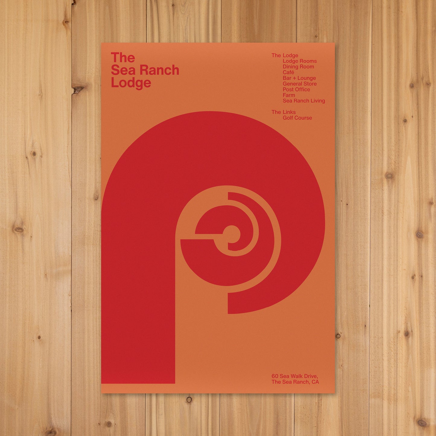 Lodge Tone on Tone Rams Head Poster
