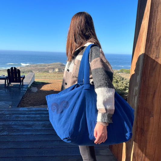 Extra Large Logo Denim Tote Bag